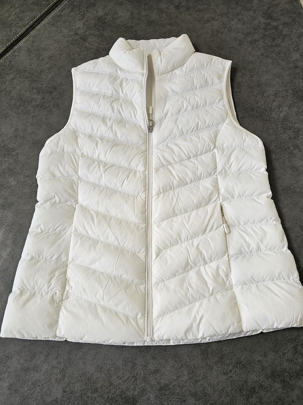 32 Degrees White Quilted Puffer Vest Medium